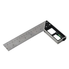 Silverline - Tri & Mitre Square with Spirit Level - 150mm