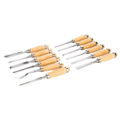 Silverline - Wood Carving Set 12pce - 200mm