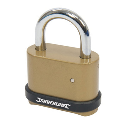 Silverline - Zinc Alloy Combination Padlock 4-Digit - 50mm