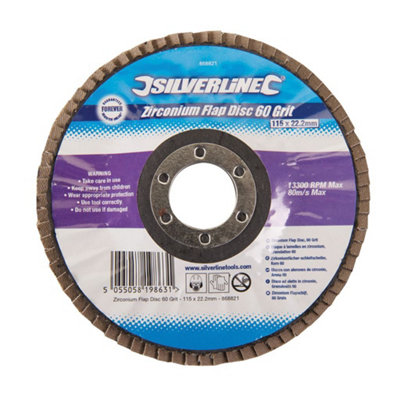 Silverline Zirconium Flap Disc - 115mm 60 Grit