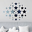 SilverStars Mirror Art - 34pcs Mirror Stickers Nursery Home Decoration Gift Ideas 34 pieces