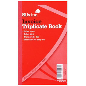 Silvine Triplicate 300 Sheets Invoice Book (Pack Of 6) White (One Size)