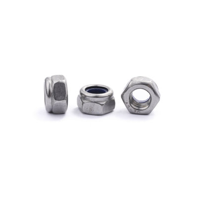 Simfix Nylon Insert Nut DIN 985 A2 Stainless Steel (M5), Pack of 100 Nuts