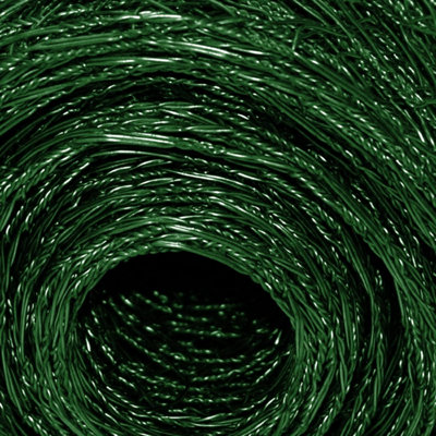 simpa 0.6M x 25M Green PVC Coated Galvanised Steel Wire Garden Fencing