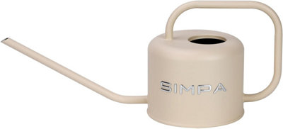 simpa 1.1L Matt Cream Watering Can with Long Easy Pour Spout