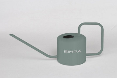 simpa 1.1L Matt Green Watering Can with Long Easy Pour Spout