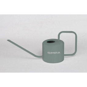 simpa 1.1L Matt Green Watering Can with Long Easy Pour Spout