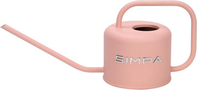 simpa 1.1L Matt Pink Watering Can with Long Easy Pour Spout