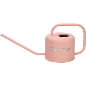 simpa 1.1L Matt Pink Watering Can with Long Easy Pour Spout
