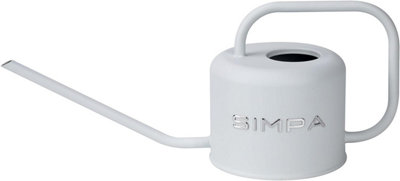 simpa 1.1L Matt White Watering Can with Long Easy Pour Spout