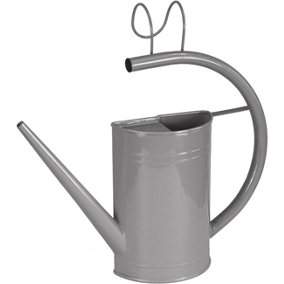simpa 1.84 Litre Silver Galvanised Vintage Style Balcony Watering Can.