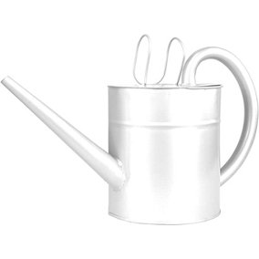 simpa 1 Litre White Metal Vintage Style Balcony Watering Can.