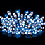 simpa 100 LED Blue & White B/O Multifunctional Timer String Lights
