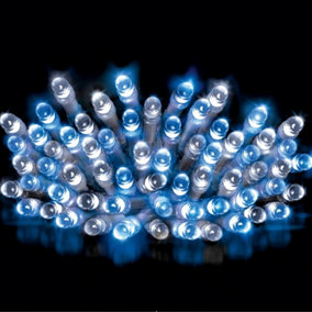 simpa 100 LED Blue & White B/O Multifunctional Timer String Lights
