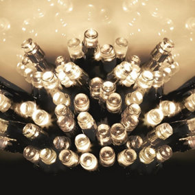 simpa 100 LED Warm White B/O Multifunctional Timer String Lights
