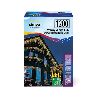 simpa 1200 LED Warm White Multi-Action Icicle Lights Price Comparisons | Compare The Build