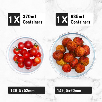 simpa 12PC Assorted Size & Shape Glass Food Containers.