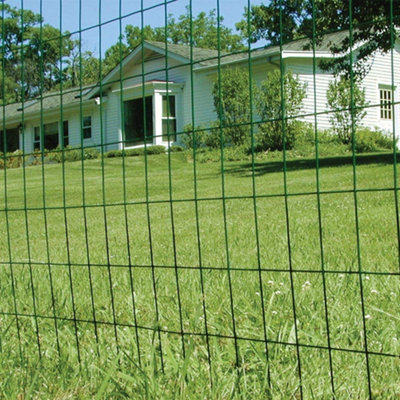 simpa 1M x 10M Green PVC Coated Galvanised Steel Wire Garden Fencing - 3