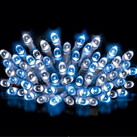 simpa 200 LED Blue & White B/O Multifunctional Timer String Lights