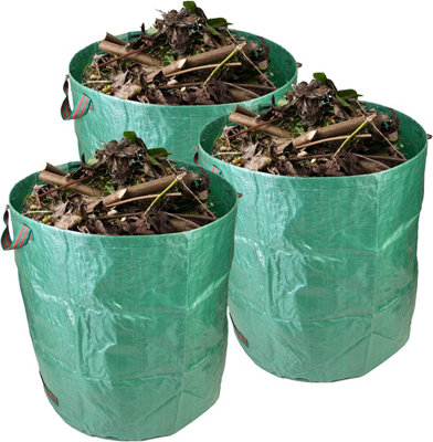 simpa 272L Heavy Duty Double Stitched Garden Bags 76cm x 67cm - Pack of 3