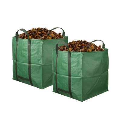 2 X 150L Garden Waste Bags - Heavy Duty Large Refuse Storage Sacks with  Handles