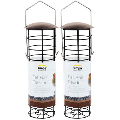 simpa 2PC Classic Hanging Wild Bird Suet Fat Ball Feeder