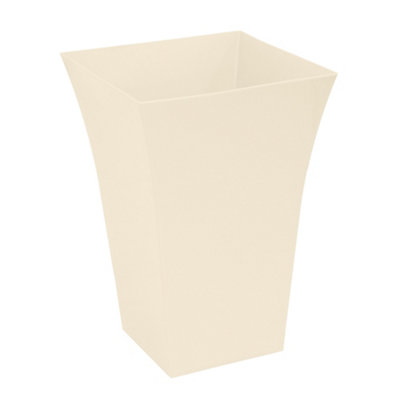 simpa 2PC Cream Large Milano Plastic Planters.