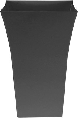 simpa 2PC Dark Grey Large Milano Plastic Gloss Planters.