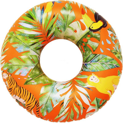 simpa 2PC Large Inflatable Jungle Swimming Ring Pool Float 100cm