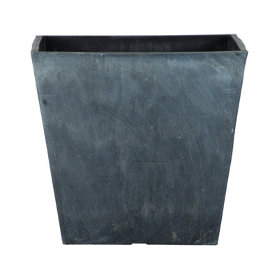 simpa 2PC Masonry Concrete Style Square Plastic Planters 31cm (Dia)