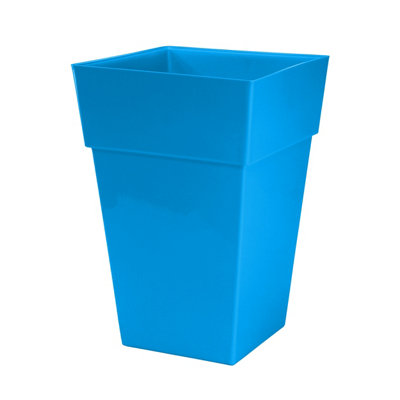 simpa 2PC Moda Milano 28L Sky Blue Plastic Planters.