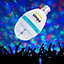 Simpa 2PC Multicolour Full Rotating Party LED Light Bulb 3W B22