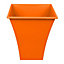 simpa 2PC Orange Large Metallic Style Plastic Planters.