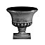 simpa 2PC Pompeii Dark Grey Short Plastic Urn Planter & Base 41.5cm (Dia).