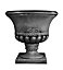 simpa 2PC Pompeii Dark Grey Short Plastic Urn Planter & Base 41.5cm (Dia).
