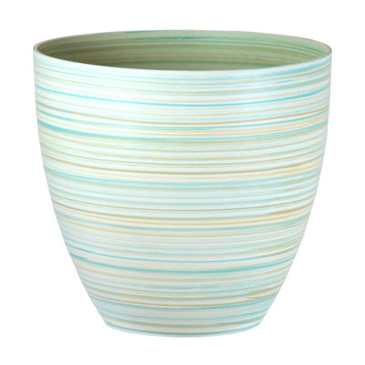 simpa 2PC White Serenity Rings Plastic Planters 38cm (Dia).