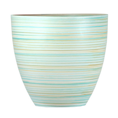 simpa 2PC White Serenity Rings Plastic Planters 38cm (Dia). - 3