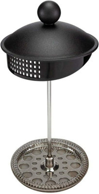 simpa 3 Cup Black Plastic Cafetiere Coffee Maker French Press Pot - Set of 2