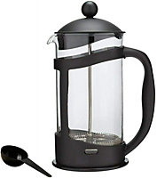simpa 3 Cup Black Plastic Cafetiere Coffee Maker French Press Pot