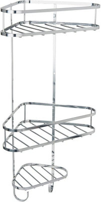 simpa 3 Tier Chrome Plated Shower Storage Organiser Caddy Tidy