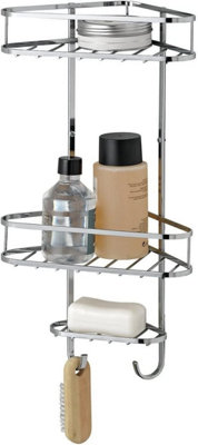 simpa 3 Tier Chrome Plated Shower Storage Organiser Caddy Tidy - 3