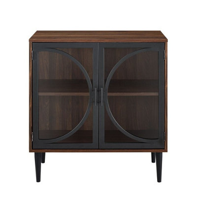 simpa 30" Dark Walnut Industrial Collection Storage Cabinet