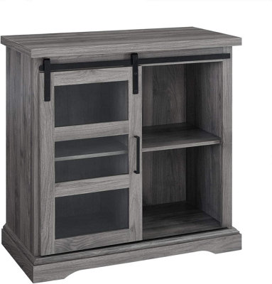 Glass door deals console cabinet