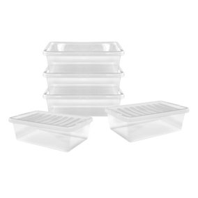 simpa 32L Plastic Storage Boxes - Set of 5