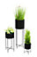 simpa 3PC Black Contemporary Flower Plant Pot Holders & Hairpin Stands