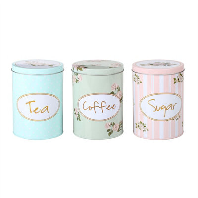 Cath kidston tea 2024 coffee sugar canisters