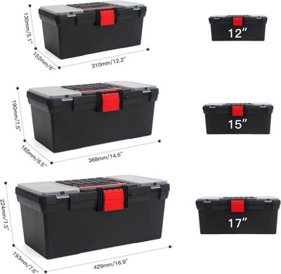 simpa 3PC Toolbox Set: 16", 13" & 10" Sizes.