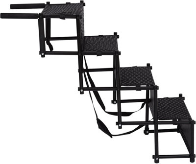 simpa 4 Step Foldaway Portable Lightweight Metal Pet Ladder Ramp.