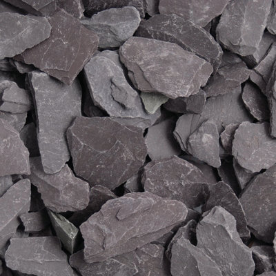 Blue slate chippings store 40mm b&q