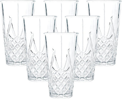 simpa 435ml Imperial Elegant Drinking Glasses, Set of 6